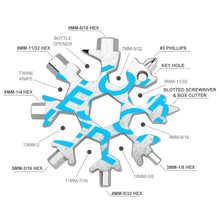 Lade das Bild in den Galerie-Viewer, Schneeflocken-Form Multifunktionswerkzeug Schraubenschlüssel mit Foto Text selbst gestalten und bedrucken