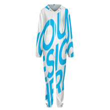 Lade das Bild in den Galerie-Viewer, Einzelbild-Design Unisex Damen / Herren Schlafanzug Pyjama Jumpsuit Overall Einteiler Hausanzug mit Foto Design Motiv Text selbst gestalten und bedrucken