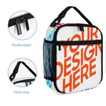 Lade das Bild in den Galerie-Viewer, Multi-Image-Druck isolierte Kühltasche Lunch Tasche Lunchbag Wiederverwendbare Thermo-Tragetasche mit Fotos Muster Text Logo selbst gestalten und bedrucken