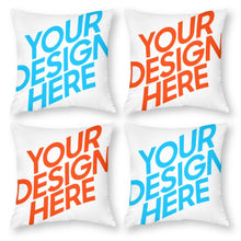 Lade das Bild in den Galerie-Viewer, Polyester Kissenbezug Kuschelkissen Kissenhülle 4er-Set mit Foto selbst gestalten und bedrucken