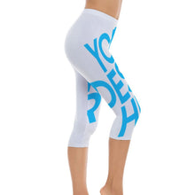 Lade das Bild in den Galerie-Viewer, Yoga Hose 3/4 Leggings für Yoga und Freizeit Damen / Frauen selbst gestalten und bedrucken