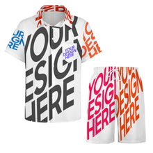 Lade das Bild in den Galerie-Viewer, Multi-Image-Design Herren / Männer Kurzarmhemd Set Kurzarm und Shorts B339D1P mit Foto Design Motiv Text selbst gestalten und bedrucken