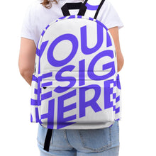 Lade das Bild in den Galerie-Viewer, Schulrucksackaus Oxford-Stoff Schultasche Reise Rucksack für Jungen / Mädchen mit Foto Design Motiv Text selbst gestalten und bedrucken