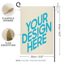 Lade das Bild in den Galerie-Viewer, Gartenflagge (Dichtes Leinen) 12.6"×18.5" Doppelseitiger Druck selbst gestalten und bedrucken