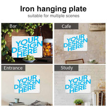 Lade das Bild in den Galerie-Viewer, 14*20cm Horizontale Version Metallschild Blechschilder Deko Schild mit Spruch Wand- und Türdeko mit Fotos Text selbst gestalten und bedrucken