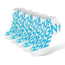Lade das Bild in den Galerie-Viewer, Atmungsaktive kurze Socken Sneakersocken - 5 Paar des gleichen Designs - für Herren &amp; Damen (5x Paar) mit Fotos Muster Text Logo selbst gestalten und bedrucken

