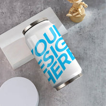 Lade das Bild in den Galerie-Viewer, Vollprint Cola Cup Becher Thermobecher aus Edelstahl 304 mit Deckel und Strohhalm 300ml / 500ml mit Foto Muster Text Logo selbst gestalten und bedrucken