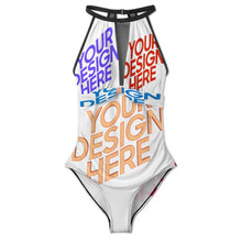 Lade das Bild in den Galerie-Viewer, Multi-Image-Design 2024 NEW Damen/Frauen Einteiliger Badeanzug Strandbadeanzug aus einfarbigem Mesh Patchwork femininer enger Badeanzug SDS2001 mit Foto Design Motiv Text selbst gestalten und bedrucken