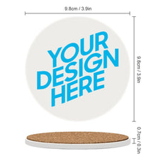 Lade das Bild in den Galerie-Viewer, Keramik Untertasse rund selbst gestalten und bedrucken