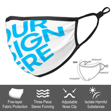Lade das Bild in den Galerie-Viewer, Einteilige Wickelmaske Gesichtsmasken KZ09 mit 2 Filtern selbst gestalten und bedrucken