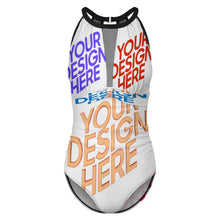 Lade das Bild in den Galerie-Viewer, Multi-Image-Design 2024 NEW Damen/Frauen Einteiliger Badeanzug Strandbadeanzug aus einfarbigem Mesh Patchwork femininer enger Badeanzug SDS2001 mit Foto Design Motiv Text selbst gestalten und bedrucken