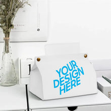 Lade das Bild in den Galerie-Viewer, PU Leder Papiertaschentuch Behälter Aufbewahrungstasche mit Fotos Muster Text Logo selbst gestalten und bedrucken