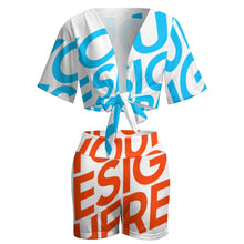 Lade das Bild in den Galerie-Viewer, Einzelbilddruck Damen / Frauen Voll Druck Beach Sports Set in sommerlicher zweiteiliger Kombination Crop Top Shirt Und Short GTZ mit Fotos Muster Text Logo selbst gestalten und bedrucken
