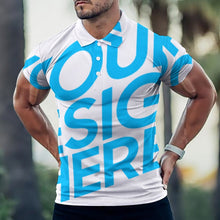 Lade das Bild in den Galerie-Viewer, Einzelbilddruck Sommer Polo Shirt Tshirt Herren / Männer B612 mit Fotos Muster Text Logo selbst gestalten und bedrucken