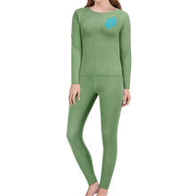 Lade das Bild in den Galerie-Viewer, Damen / Frauen Thermounterwäsche Funktionsunterwäsche Skiunterwäsche Set BR001 Hemd Hose mit Fotos Muster Text Logo selbst gestalten und bedrucken