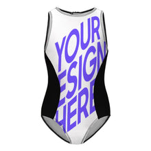 Lade das Bild in den Galerie-Viewer, Multi-Image-Design Mädchen Kinder Bademode Badeanzug NT032 mit Foto Design Motiv Text selbst gestalten und bedrucken