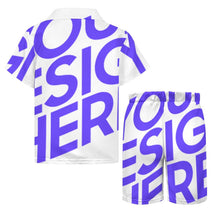 Lade das Bild in den Galerie-Viewer, Einzelbild-Design Kinder Jungen Kurzärmeliges Shirt & Shorts Strand Set (2-tlg) A27TZ mit Foto Design Motiv Text selbst gestalten und bedrucken