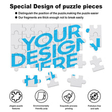 Lade das Bild in den Galerie-Viewer, Foto Puzzle Holz Spielzeug mit flachem Box - horizontale Version - selbst gestalten und bedrucken