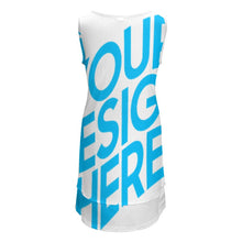 Lade das Bild in den Galerie-Viewer, Ärmelloses Sommerkleid mit U-Ausschnitt für Damen Frauen mit Foto Text selbst gestalten und bedrucken
