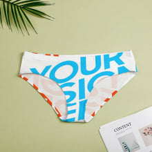 Lade das Bild in den Galerie-Viewer, Multi-Image-Druck Damen / Frauen Low Waist Unterhose low geschnittener Slip mit breiterem Bündchen NZ053 mit Fotos Muster Text Logo selbst gestalten und bedrucken