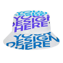 Lade das Bild in den Galerie-Viewer, Fünf-Bild-Druck Voll Druck Fischerhut Damen / Herren mit Fotos Muster Text Logo selbst gestalten und bedrucken