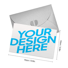 Lade das Bild in den Galerie-Viewer, Grußkarte Fotokarte Postkarte in horizontalen Version mit Fotos Muster Text Logo selbst gestalten und bedrucken