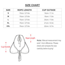 Lade das Bild in den Galerie-Viewer, Triangel-Bikini-Top J18 Push Up Bikini Oberteil mit Zierbändern Damen mit Foto selbst gestalten und bedrucken