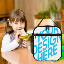 Lade das Bild in den Galerie-Viewer, Einzelbilddruck isolierte Lunch Tasche Lunchbag Wiederverwendbare Thermo-Tragetasche für Schulen, Picknick, Arbeit, Reisen mit Fotos Muster Text Logo selbst gestalten und bedrucken