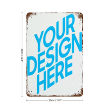 Lade das Bild in den Galerie-Viewer, Eisenblech Metallschild Blechschilder Deko Schild mit Spruch Wand- und Türdeko Vertikale Platte Mit Rost selbst gestalten und bedrucken