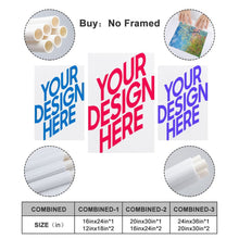 Lade das Bild in den Galerie-Viewer, 3 Panel hängende Poster in Vertikale Kombination / Leinwandbild Malerei 3 Panel / 3-teilig Wandbilder mit Foto selbst gestalten und bedrucken