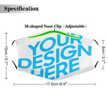 Lade das Bild in den Galerie-Viewer, Waschbare Mund-Nasen-Maske Kindermaske mit Tasche ohne Filter AllOver Druck – vollflächig gestaltbar selbst gestalten und bedrucken