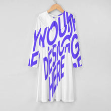 Lade das Bild in den Galerie-Viewer, Einzelbild-Design Mädchen Langarm Kleid Jerseykleid A-Linien-Kleid F6Q mit Foto Design Motiv Text selbst gestalten und bedrucken