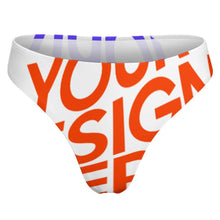 Lade das Bild in den Galerie-Viewer, Multi-Image-Druck Damen / Frauen T-back Bikini Badehose mit normalem Schnitt NZ207 mit Fotos Muster Text Logo selbst gestalten und bedrucken
