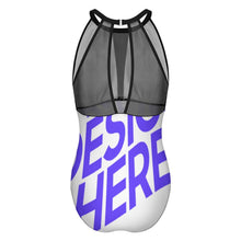 Lade das Bild in den Galerie-Viewer, 2024 NEW Einzelbild-Design Damen/Frauen Einteiliger Badeanzug Strandbadeanzug aus einfarbigem Mesh Patchwork femininer enger Badeanzug SDS2001 mit Foto Design Motiv Text selbst gestalten und bedrucken