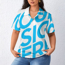 Lade das Bild in den Galerie-Viewer, Einzelbild-Design Damen / Frauen Kurzarm Poloshirt TEE Shirt B613 mit Foto Design Motiv Text selbst gestalten und bedrucken