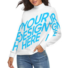 Lade das Bild in den Galerie-Viewer, Damen MY01 Rollkragen Sweatshirt Pullover mit Fotos Motiven selbst gestalten und bedrucken