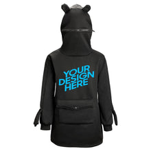 Lade das Bild in den Galerie-Viewer, Doppelseitiger Druck Winter Warmes Frosch Hoodie Kapuzenpullover mit großer Tasche für Mädchen Frauen mit Foto Muster Text selbst gestalten und bedrucken
