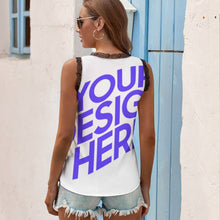 Lade das Bild in den Galerie-Viewer, Multi-Image-Design Damen / Frauen Tank Top NZ112 mit V-Ausschnitt mit selbst gestalten und bedrucken
