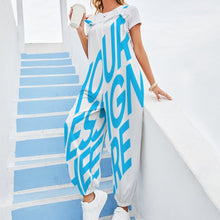 Lade das Bild in den Galerie-Viewer, Einzelbilddruck Damen / Frauen Overall mit Trägern zum Knoten Jumpsuit RP mit Fotos Muster Text Logo selbst gestalten und bedrucken