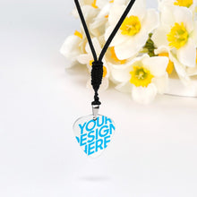 Lade das Bild in den Galerie-Viewer, Herren Retro Plektrum Halskette mit Anhänger aus Edelstahl mit Foto Namen Logo selbst gestalten und bedrucken
