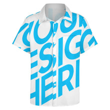 Lade das Bild in den Galerie-Viewer, Einzelbilddruck Kurzarmhemd Businesshemd mit Brusttasche B339 für Männer mit Fotos Muster Text Logo selbst gestalten und bedrucken