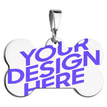 Lade das Bild in den Galerie-Viewer, Haustier Erkennungsmarke Adressanhänger Klein Anhänger Leicht Edelstahl Hunde Namen-Schild (Druck der Unterschiedlichen Bilder auf beiden Seiten) mit Fotos Muster Text Logo selbst gestalten und bedrucken