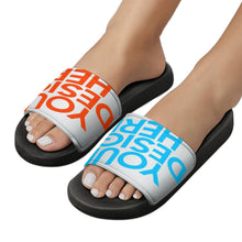 Lade das Bild in den Galerie-Viewer, Multi-Image-Druck Badeschuhe Herren Damen PVC Hausschuhe Slippers Flip Flops Pantolette mit Fotos Muster Text Logo selbst gestalten und bedrucken