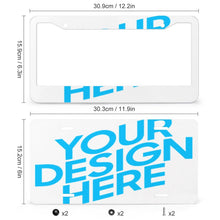 Lade das Bild in den Galerie-Viewer, Kennzeichenhalter / Auto Nummernschild Halterung / Kennzeichenrahmen mit Zwei runde Löcher + Nummernschild mit Foto selbst gestalten und bedrucken
