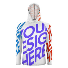 Lade das Bild in den Galerie-Viewer, Multi-Image-Design Männer / Herren UV-Schutz Langarm Shirt Sonnenschutz Hautschutz Shirt mit Sonnenhut Schnelltrocknend NZ145 mit Foto Design Motiv Text selbst gestalten und bedrucken
