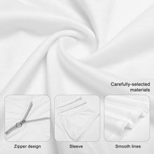 Lade das Bild in den Galerie-Viewer, T-Shirt Schulterfrei Tops Kurzarm Oberteil mit Reißverschluss für Damen Frauen mit Foto Text selbst gestalten und bedrucken