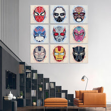 Lade das Bild in den Galerie-Viewer, Quadrat-Stil Multi-Image-Design Druck 9 Panel hängende Poster / Wandbilder 9-teilig / Leinwand Malerei mit Foto selbst gestalten und bedrucken