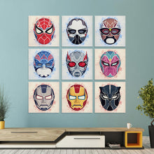 Lade das Bild in den Galerie-Viewer, Quadrat-Stil Multi-Image-Design Druck 9 Panel hängende Poster / Wandbilder 9-teilig / Leinwand Malerei mit Foto selbst gestalten und bedrucken