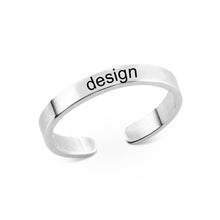 Lade das Bild in den Galerie-Viewer, Personalisierter Kupfer Open Ring J0020 mit Namen Gravur selbst gestalten
