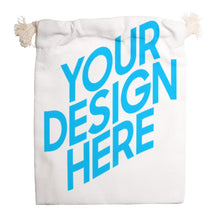 Lade das Bild in den Galerie-Viewer, 12*18cm / 20*25cm Drawstring Storage Bag Canvas Kordelzugbeutel einseitiger Druck mit Foto Text selbst gestalten und bedrucken